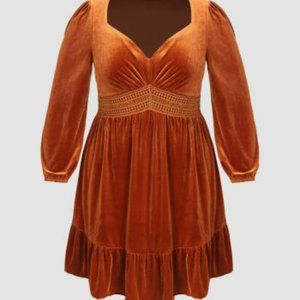 Cider Velvet Embroidered Dress Curve & Plus (OXL - US12/14)